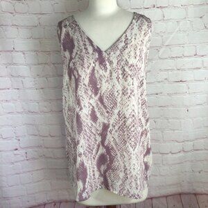 Maurice’s Purple Snakeskin V-Neck Sleeveless Top - Size Medium